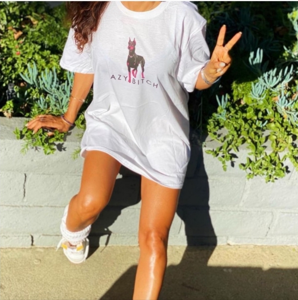 LAZY Los Angeles - Logo Dog T-Shirt (White) - Picture 2 of 2